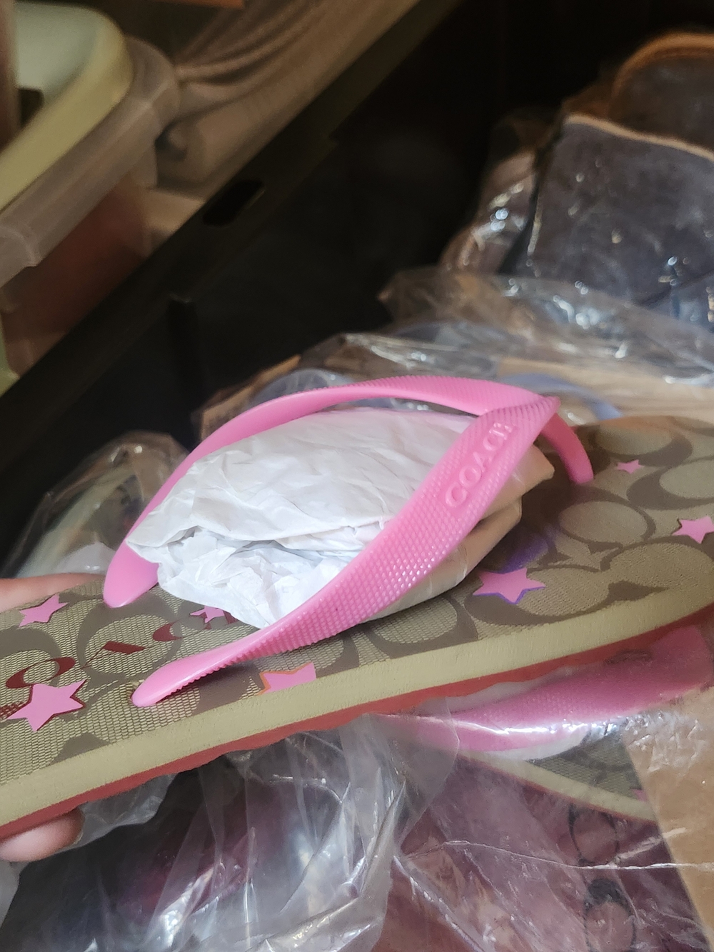 COACH Red & Pink Slide Sandals⭐️ - Picture 4 of 7